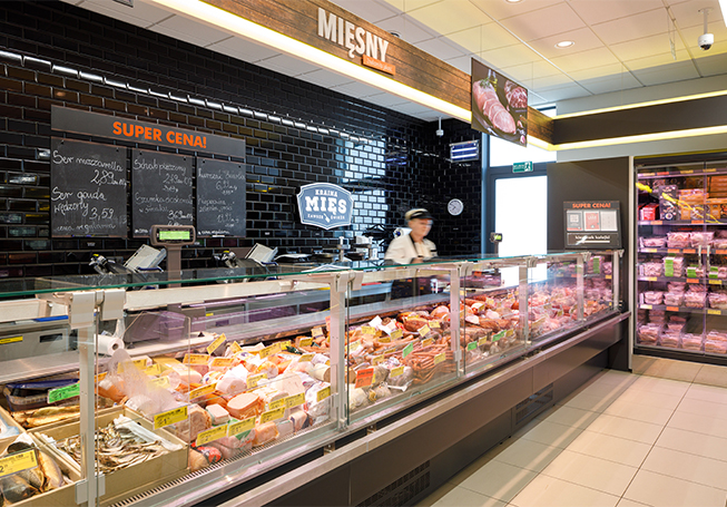 Deli department inside of a Biedronka store (photo)