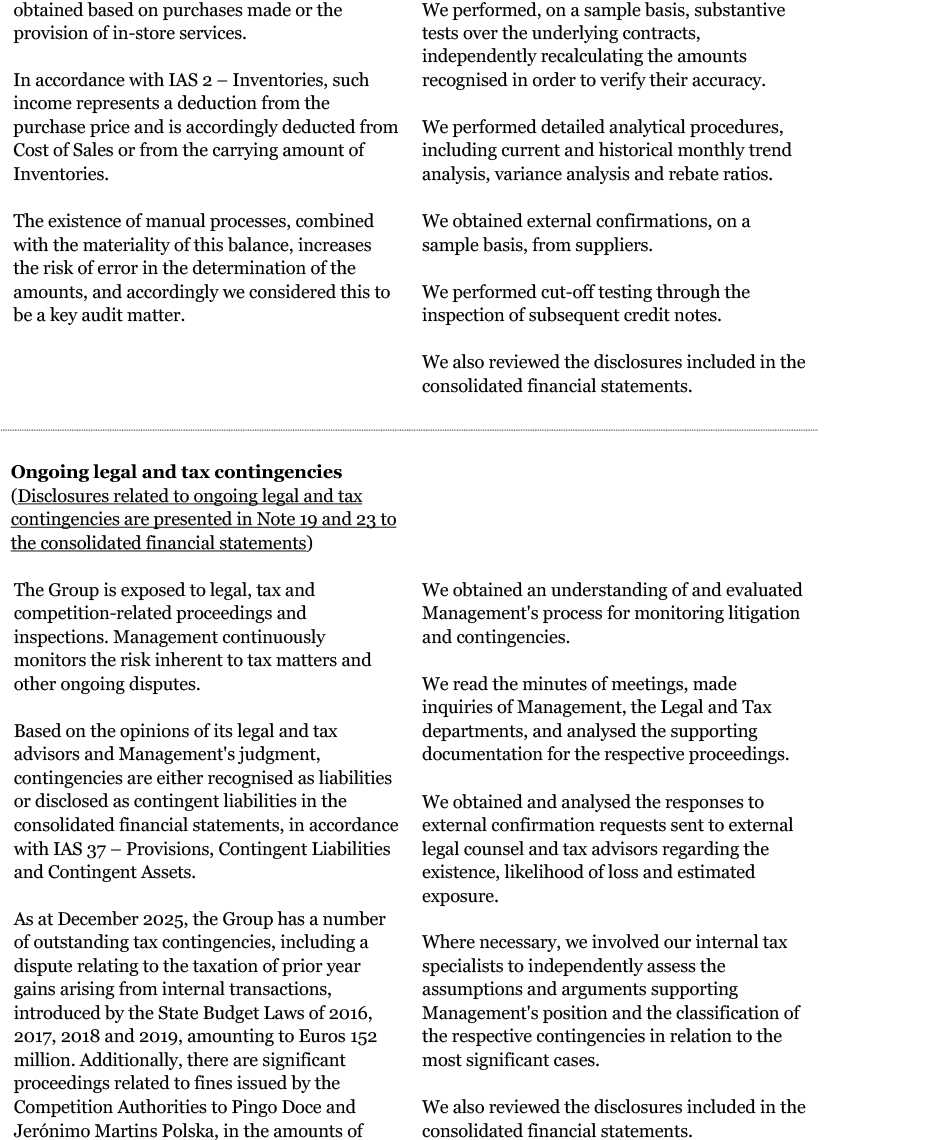 Page 3 of the auditors report of the consolidated financial statements (photo)
